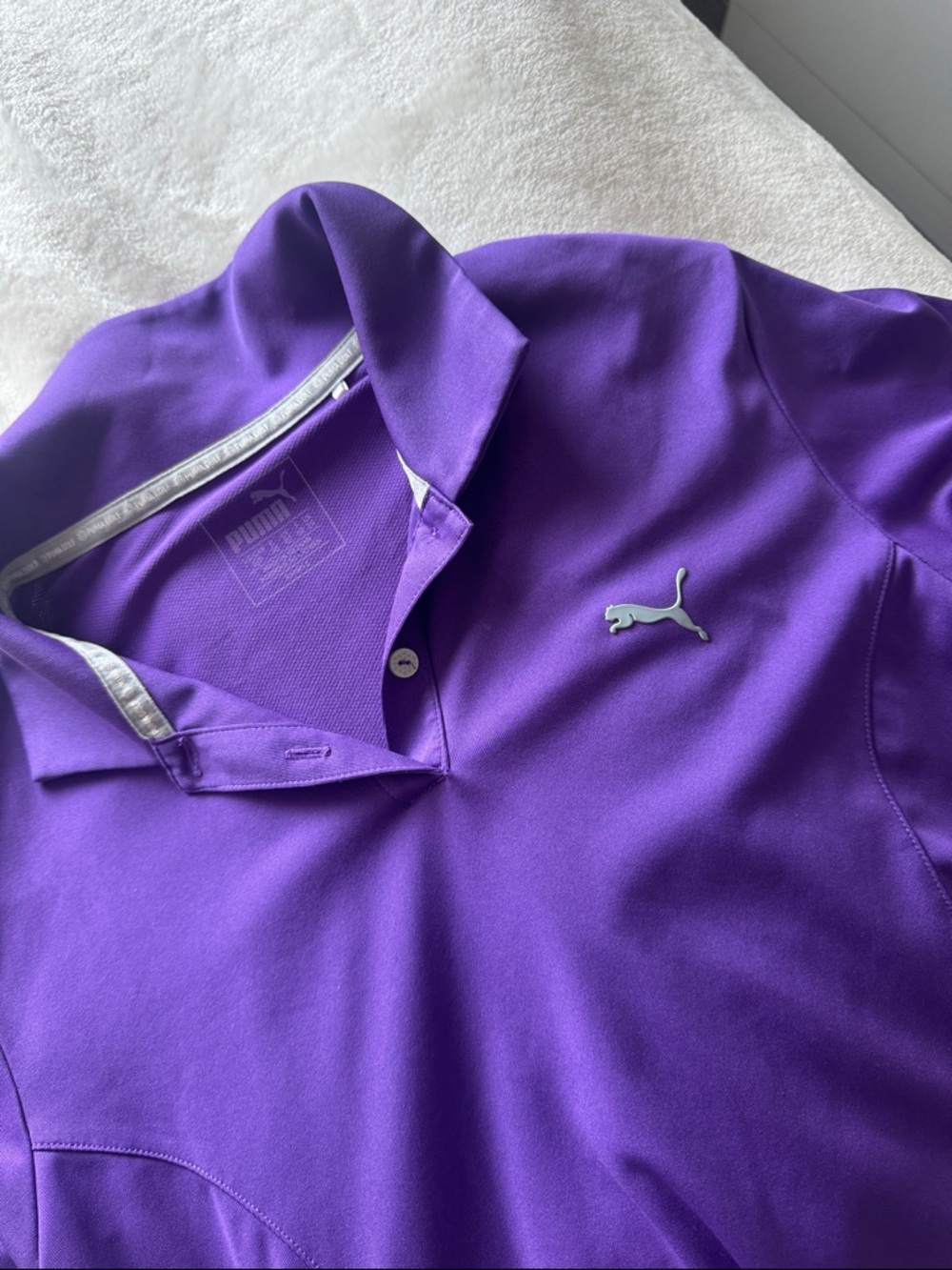 Puma Purple Short Sleeve Golf Polo - Picture 3 of 4